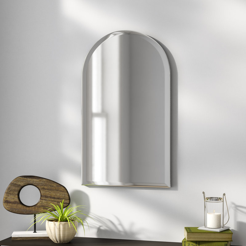 Ivy Bronx Huguley Frameless Arched Wall Mirror & Reviews Wayfair